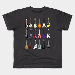 Riffs that Rocked the World - Iconic Guitars from Rock and Metal Legends Kids T-Shirt